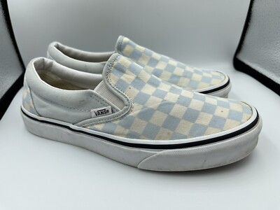 On Checkerboard Vans Slip Ons Vans Classic Slip Ons Size Mens