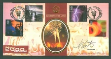 GB 2000 FIRE AND LIGHT BENHAM BLCS 174 FDC SIGNED BY TIM VINCENT 