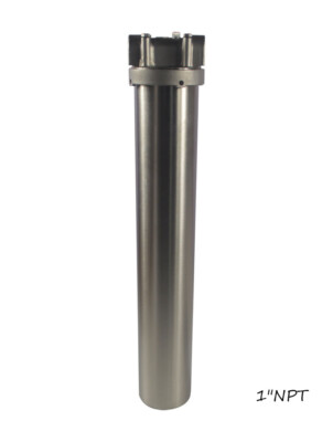 1''NPT SS Filter Housing for 20'' Cartridges w/ Bracket and Tightening Bar