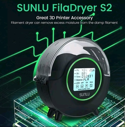 SUNLU S2 3D Printer Filament Dryer PLA PETG 1.75mm 360° Heating LCD Touch Screen - Picture 2 of 13