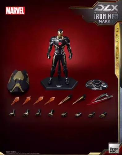 Threezero DLX 1/12 Marvel Iron Man Mark L 50  Black & Gold Suit Infinity MISB