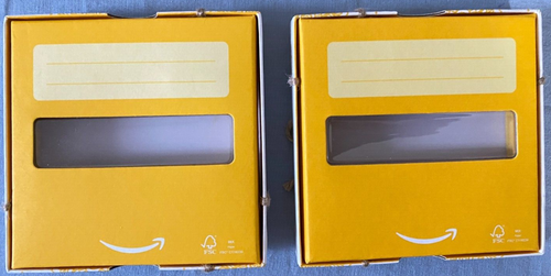 Amazon Gift Card Box Empty Yellow White Twine Lot of 2 NEW - Picture 2 of 3