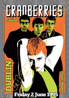 CRANBERRIES - Dublin, Ireland June 2, 1995 Concert Poster -851