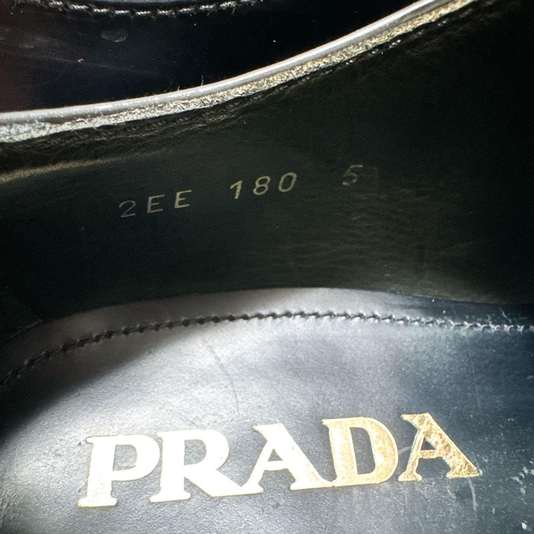 PRADA Men's Dress Shoes Loafers Leather Black UK5/US6 112970c thumbnail 23