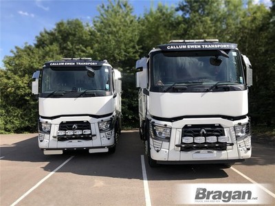 Grillleiste E + Jumbo Spots + LEDs passend für Renault C Range 2013 + Standard Cab SCHWARZ