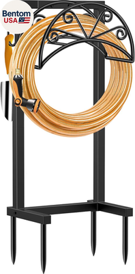 #ad Garden Hose Holder Heavy Duty Water Hose Holder Holds 160 FT Hoses 4 Spikes Hose $60.00