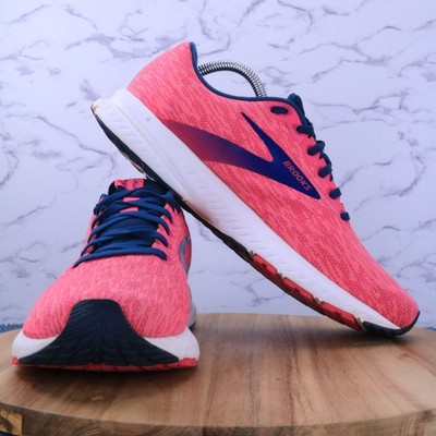 Brooks Launch 7 Pink Blue White Low Running Walking Shoes Sneakers Women Sz 11.5