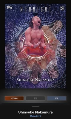 Shinsuke Nakamura - Winter Solstice Insomnia Iconic Topps Slam WWE Midnight 26
