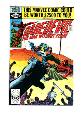 DAREDEVIL #166 VF+ 8.5 FRANK MILLER STORY/ART/COVER GLADIATOR APPEARANCE
