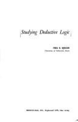 Studying Deductive Logic Paperback Fred R. Berger