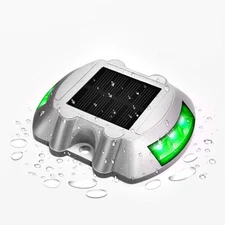 Solar Deck Lights LED Driveway Lights Solar Powered Dock Light Outdoor IP68 W...