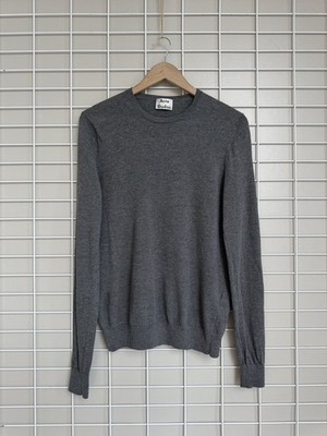 Acne Studios Clissold Wool Sweater Mens Size M Gray Knit Jumper Vintage