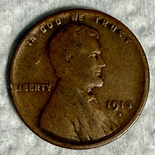 1913 D Lincoln wheat penny
