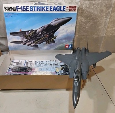TAMIYA 132 Scale Boeing F15e Strike Eagle Banker Buster Complete NEAR ASSEMBLED!