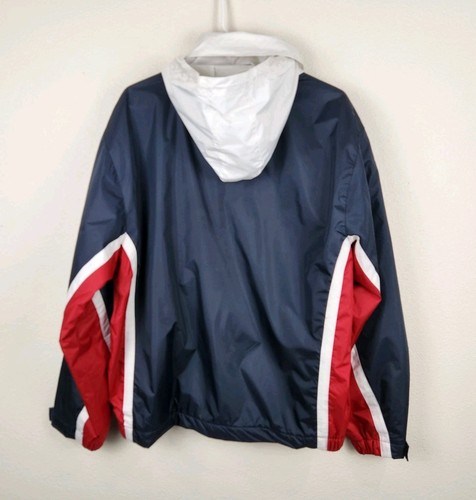 Vintage US Polo Assn Mens Jacket Windbreaker Full Zip Hooded Logo Blue Red SZ M - Picture 10 of 12