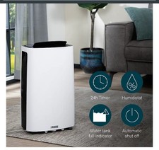 Princess 368010 Dehumidifier 16 ltrs , Wheeled Digital LED Display 2.5L No Hose