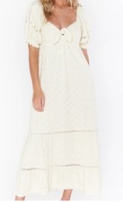Zen Midi Dress in Midsummer Ivory SHOW ME YOUR MUMU Size Medium