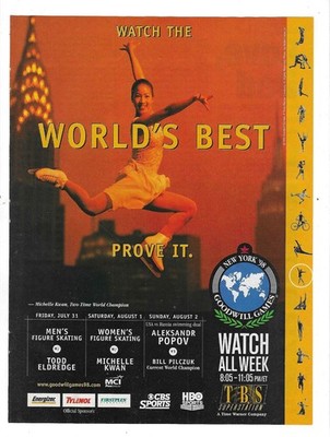 1998 New York Goodwill Games ''Watch The World's Best Prove It'' Print Ad