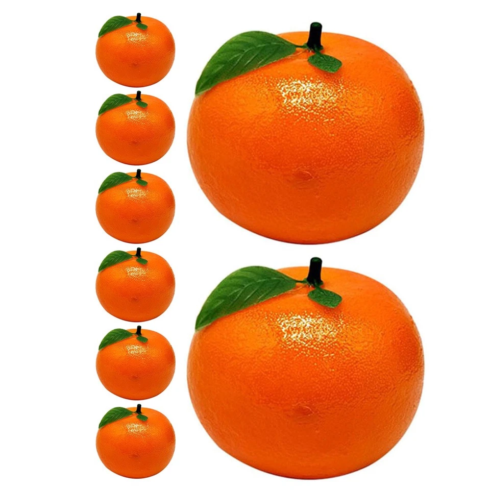8 Pcs Deko Obst Künstliche Orangen Orangefarbenes Zubehör Falsche Früchte - Bild 3 von 4