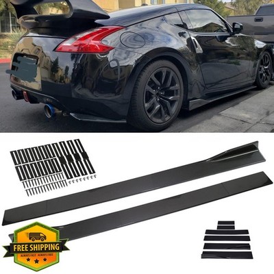 JMTBNO Universal Carbon Fiber Side Skirts Rocker Extension Lip 6pc