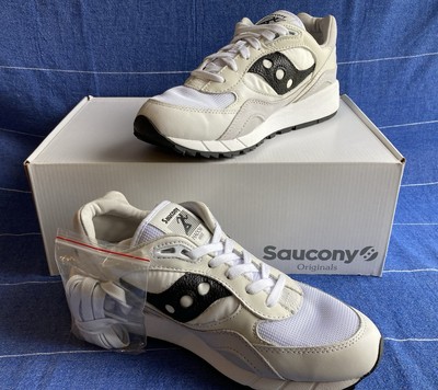 SAUCONY SHADOW 6000 WHITE BLACK MEN S 9.5 9 ½ NIB NWB 4700535622 S70668-1