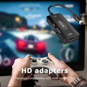 For Sega Saturn Console HD Adapter SS to HDMI-compatible Converter w/ USB Cable