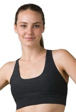 PrAna Women's NEW Kimble Sports Bra Size XS Black Heather