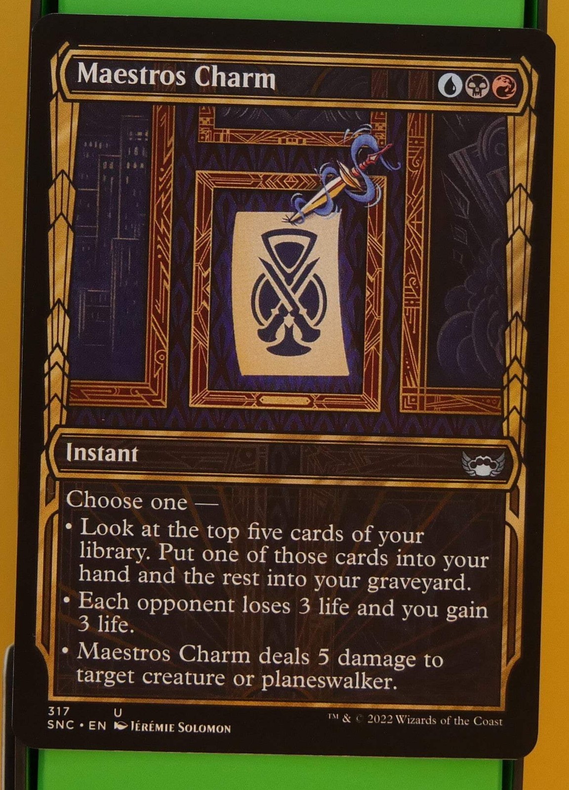 Maestros Charm Showcase SNC 317 MTG Grixis Charm