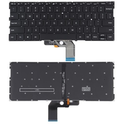 Ersatz Tastatur mit Hintergrundbeleuchtung für Xiaomi Mi Air 13.3 Laptop, US-Layout, schwarz