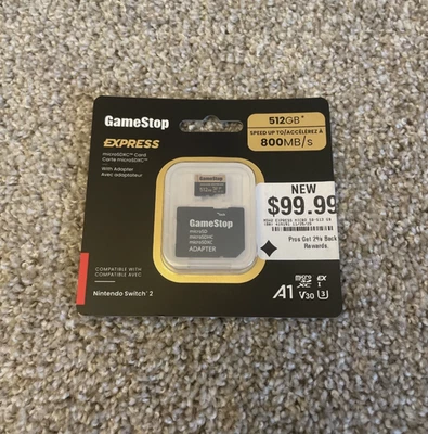 GameStop 512GB Express Micro SD Card for Nintendo Switch 2