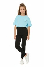 Buttery Soft Kids Solid Basic Leggings Black S/M