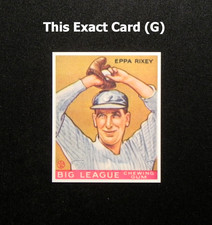EPPA RIXEY 1978 Dover Reprint of 1933 GOUDEY Card #74 _ Exact Card (G)