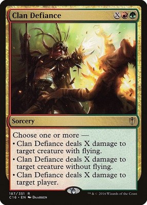 Clan Defiance 187 Rare Commander 2016 Magic: The Gathering Near Mint