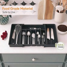 Multifunctional Expandable Drawer Organizer Adjustable Trays Kitchen Storage