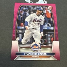 2023 Bowman - Francisco Lindor #81 Fuchsia /299
