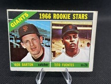 1966 Topps Baseball Giants Rookie Stars Tito Fuentes/ Barton Rookie Card #511. rookie card picture