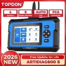 2026 Topdon Ad600s Obd2 Scanner Engine Abs Srs Sas At Tpms Epb Diagnostic Tool
