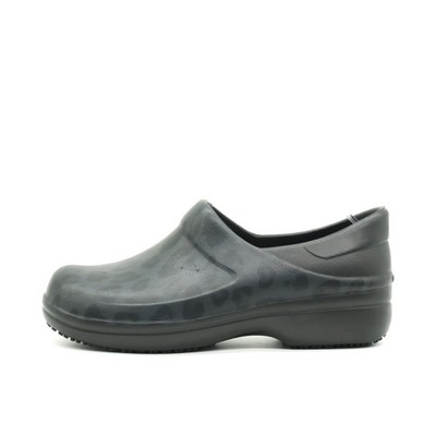 Crocs Damen Berufsschuhe EU 39-40 Bistro Schwarz Grau Rutschfest Waschbar Leicht