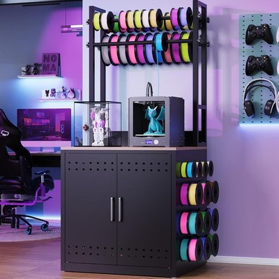 3D Printer Stand with Filament Storage Heavy Duty 3D Printer Table Workstation
