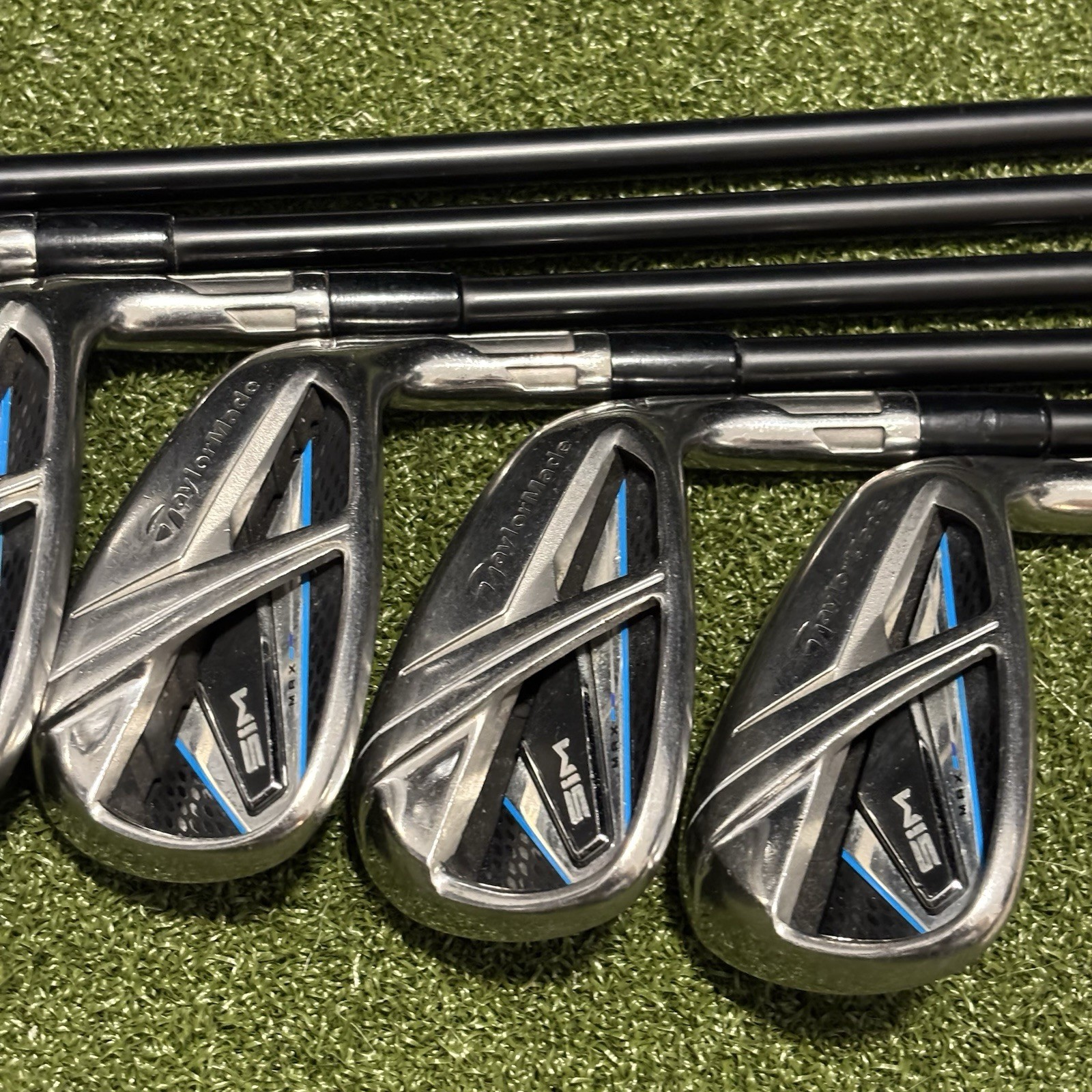 TaylorMade Sim Max 6-PW,AW Iron Set - KBS TGi 80g STIFF Graphite - See Photos