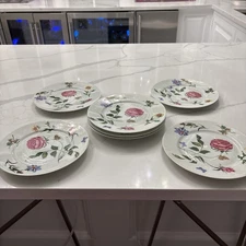 Mon Jardin 🪏 Raynaud Ceralene Limoges France Peony Butterfly Salad Plates