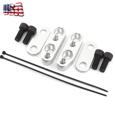 Black Aluminum Handlebar Mount Clamps Risers Adapter For Honda Goldwing GL1800