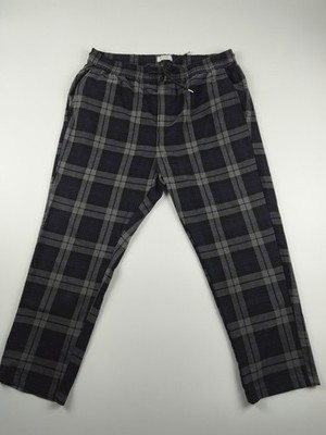 ONLY & SONS Herren Karohose XXL Dunkelblau/Grau   Modern Fit mit Kordelzug