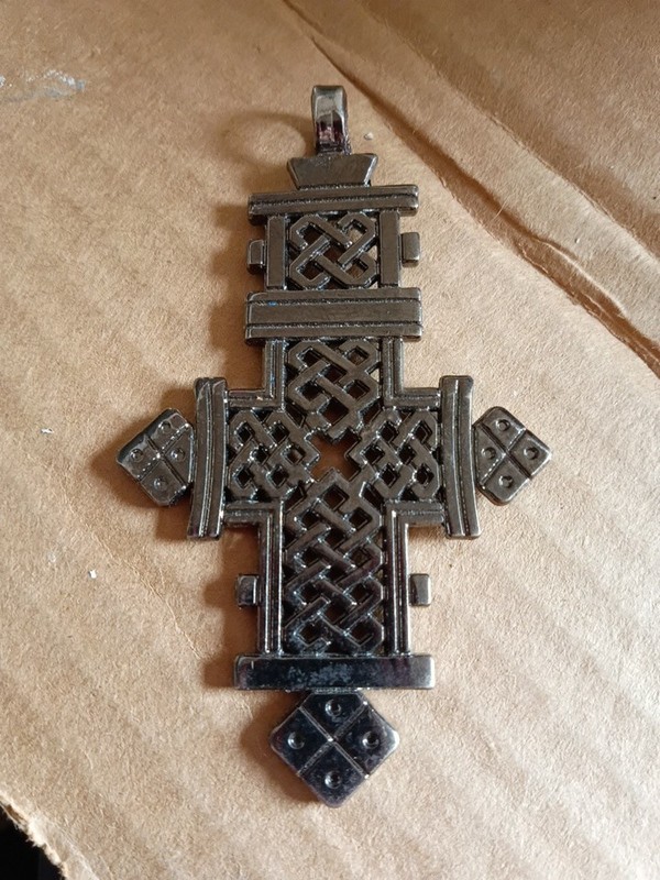 ✝️ silver-toned Ethiopian Orthodox Coptic cross pendant Cross Vintage African