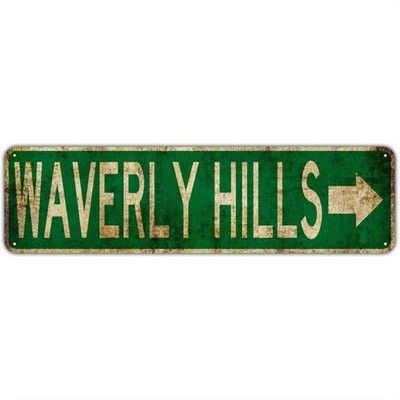 Vintage Metal Sign Waverly Hills Right Arrow Aluminum Street Sign Funny