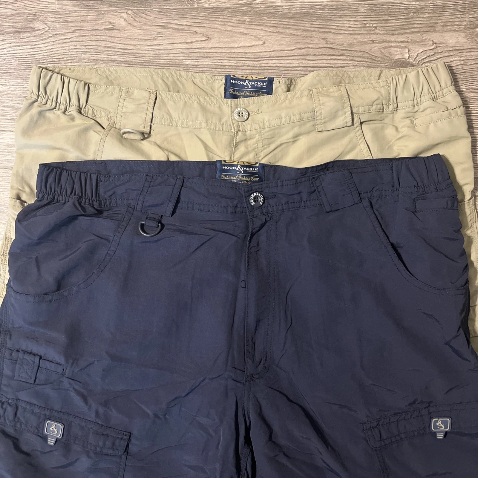 Lot Of 2 Hook And Tackle Navy/Tan Lightweight Cargo Fishing Shorts Size 42x8
Opens in a new window o