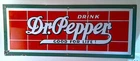 New ListingVtg 1940s DR PEPPER Porcelain Sign Embossed Red Tile Brick GOOD FOR LIFE Door