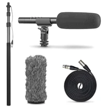 Movo Shotgun Mic with Boom Pole Kit