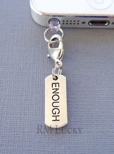 ENOUGH Tag Cell Phone Charm Anti Dust Proof Plug Ear Cap Jack