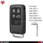 For Volvo V40 S60 V60 XC60 V70 XC70 S80 Replacement Key Fob Case Shell 5 Buttons